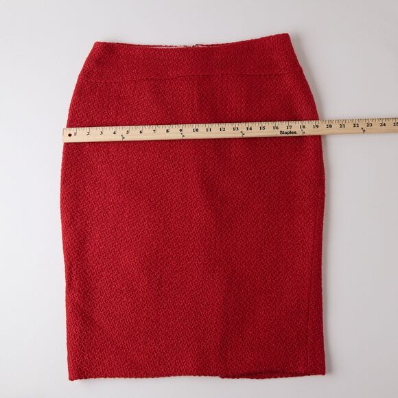 Moulinette Soeurs Pencil Skirt 6 Tweed Classic Boucle Wool Retro Valentines Day - Picture 4 of 9